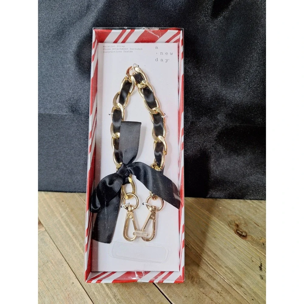 A New Day beaded crossbody strap and 3 beaded phone wristlets (gone tone clasps)